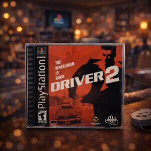 Driver 2 – PS1 Black Label 2-Disc CIB (NTSC-U/C) – Untested
